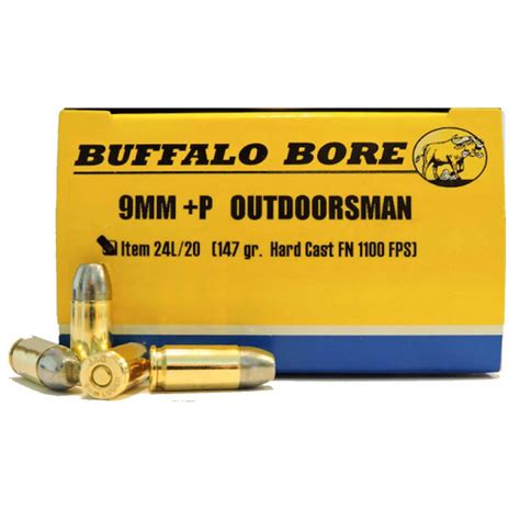 9mm hard cast ammo tested|buffalo bore +p+ 9mm.